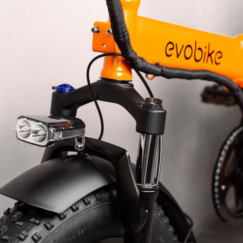 Электрофетбайк EVOBIKE Storm V8 PRO оранжевый 1000W 48V 30Ah 20&times;4" складной с системой PAS, Shimano 7-Speed ​​и съемным Li-ion аккумулятором 56857 фото