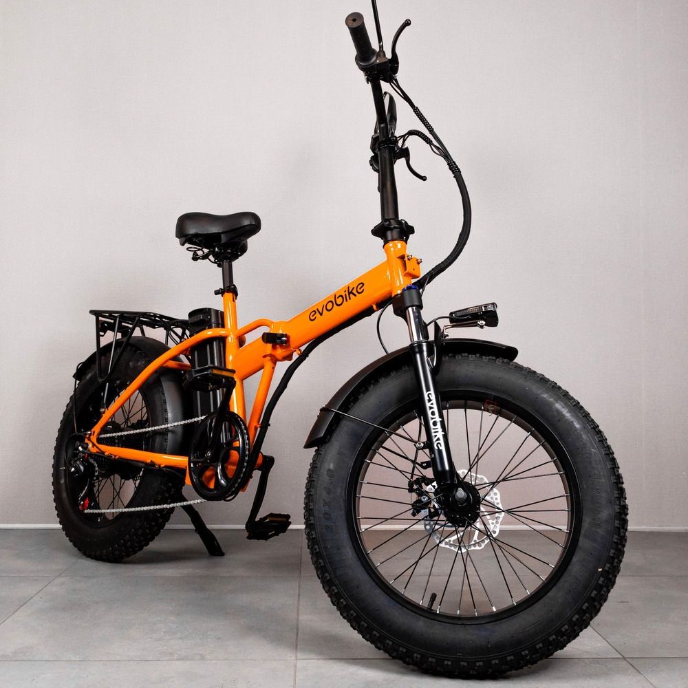 Электрофетбайк EVOBIKE Storm V8s оранжевый 1000W 48V 36Ah 20&times;4" складной с системой PAS, Shimano 7-Speed ​​и съемным Li-ion аккумулятором 56788 фото