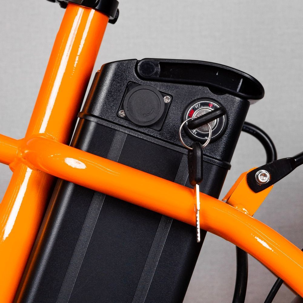 Электрофетбайк EVOBIKE Storm V8s оранжевый 1000W 48V 36Ah 20&times;4" складной с системой PAS, Shimano 7-Speed ​​и съемным Li-ion аккумулятором 56788 фото