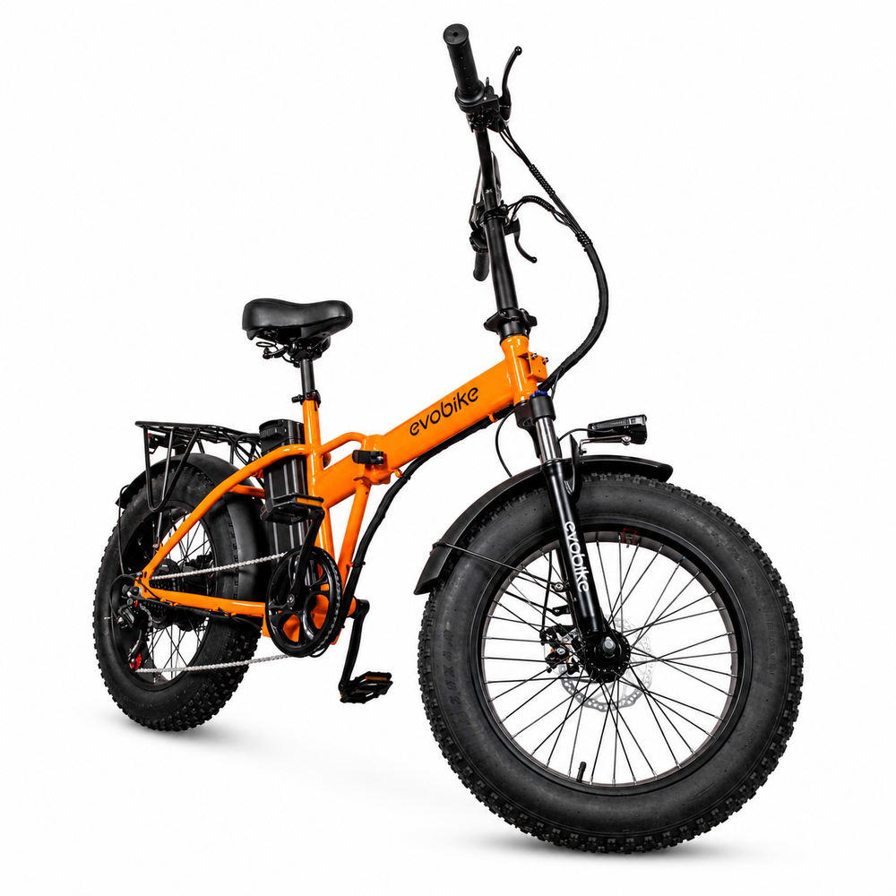 Электрофетбайк EVOBIKE Storm V8s оранжевый 1000W 48V 36Ah 20&times;4" складной с системой PAS, Shimano 7-Speed ​​и съемным Li-ion аккумулятором 56788 фото