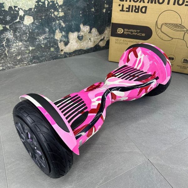 Гироборд SMART BALANCE U10 Turbo 2024 10 дюймов Розовый камуфляж  с самобалансом + APP | с LED – подсветкой колес 2107 фото