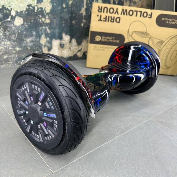 Гироборд SMART BALANCE U10 Turbo 2024 10 дюймов Цветная молния с самобалансом + APP | с LED – подсветкой колес 2110 фото