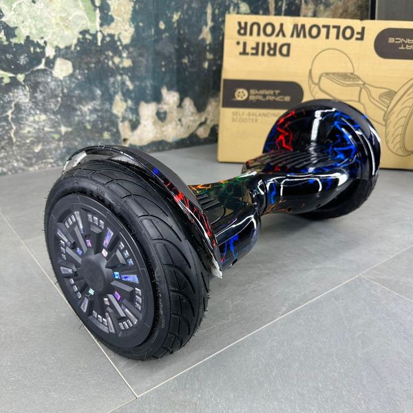 Гироборд SMART BALANCE U10 Turbo 2024 10 дюймов Цветная молния с самобалансом + APP | с LED – подсветкой колес 2110 фото