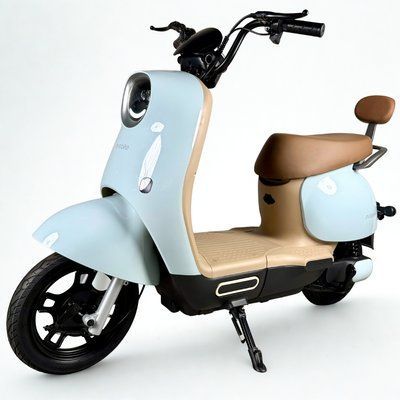 Электровелосипед EVOBIKE UNO небесно-голубой Graphene 600W 48V 20Ah 14" &ndash;  модель с двойной амортизацией, сигнализацией и LED-дисплеем 56321 фото