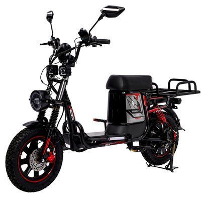 Електровелосипед Minako Titan 2.0 1500W 60V 35Ah червоний з вантажним багажником та знімним акумулятором 15006543 фото