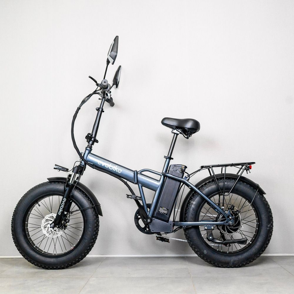 Электрофетбайк EVOBIKE Storm V8s серый 1000W 48V 15Ah 20&times;4" складной с системой PAS, Shimano 7-Speed ​​и съемным Li-ion аккумулятором 56783 фото