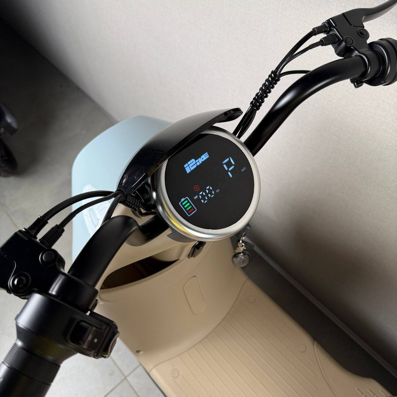 Електровелосипед EVOBIKE UNO небесно-блакитний у ретро-стилі 600W 48V 20Ah Graphene 14" із сигналізацією та амортизацією 78943 фото