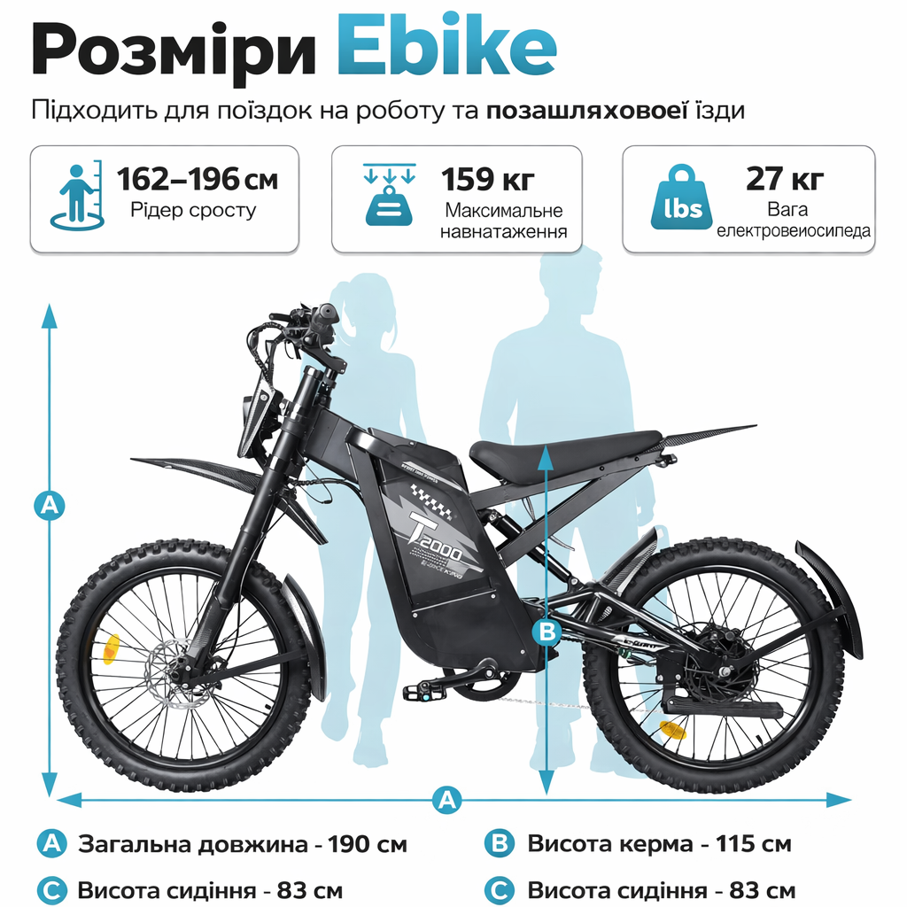 Електровелосипед OUXI GT2000 сірий 2500W (4000W) 48V 30Ah Li-ion, з NFC-доступом та гідравлічними гальмами 2548 фото