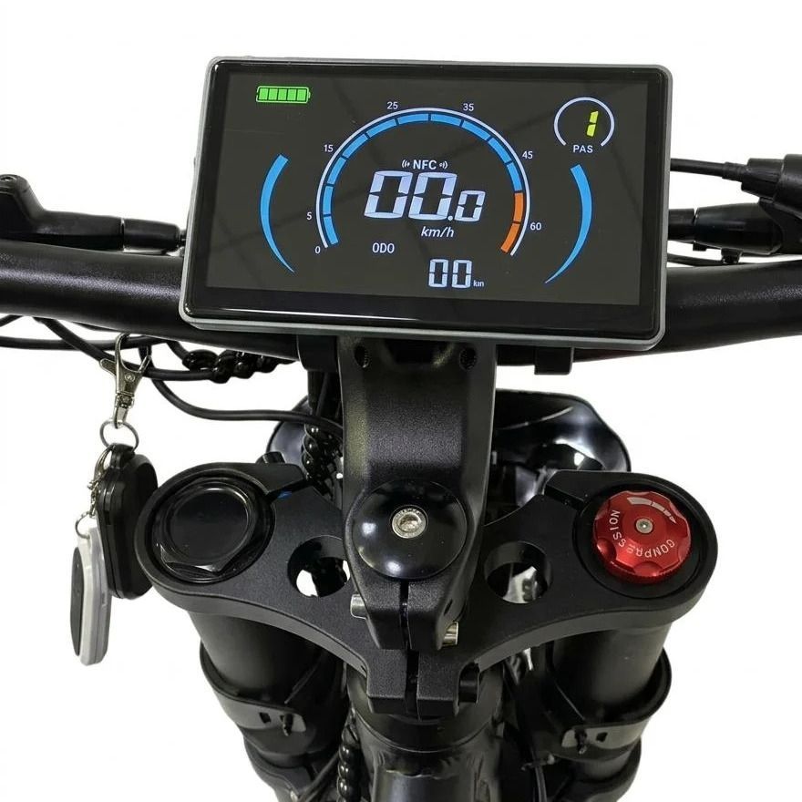 Електровелосипед OUXI GT2000 сірий 2500W (4000W) 48V 30Ah Li-ion, з NFC-доступом та гідравлічними гальмами 2548 фото