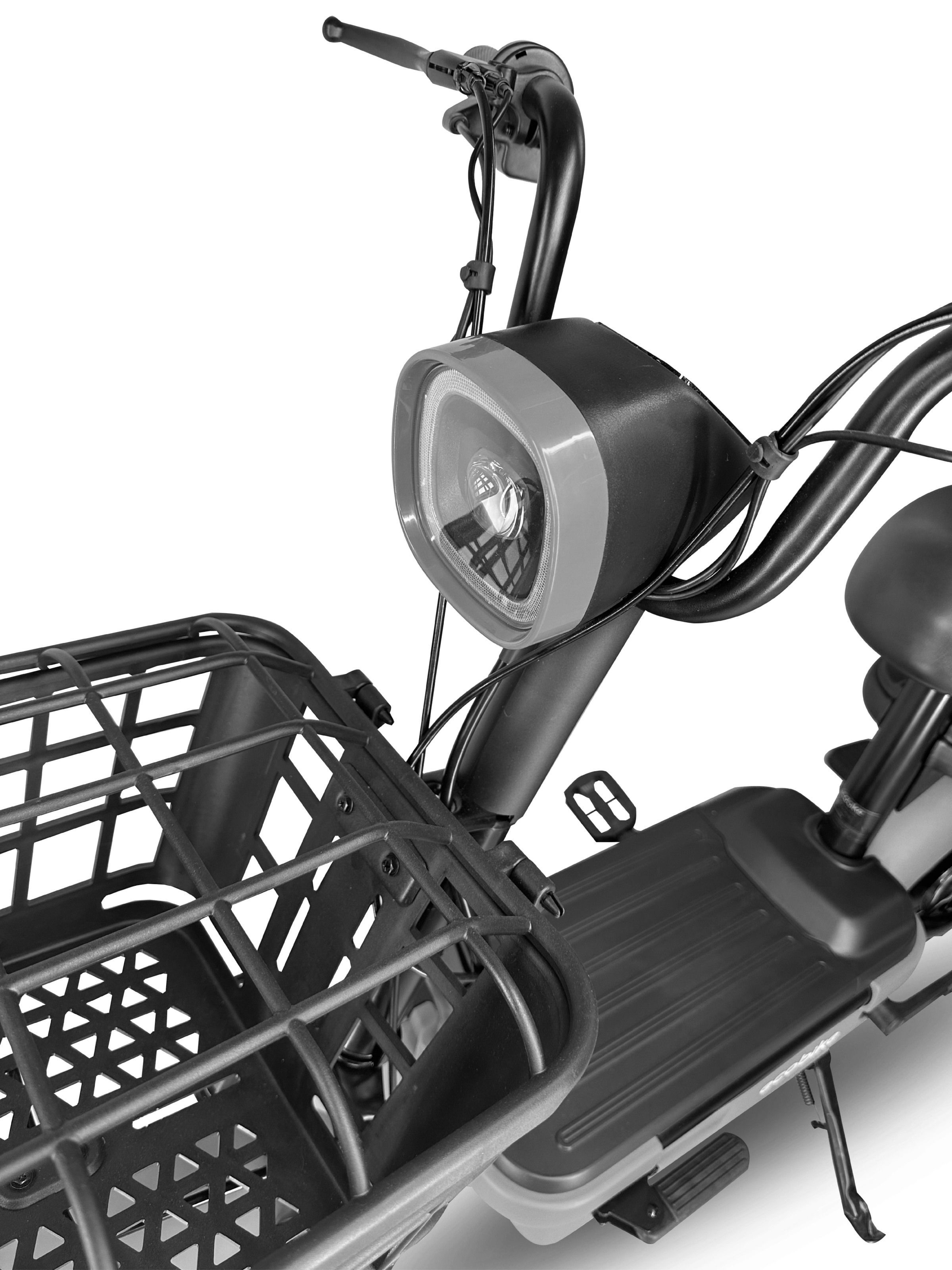 EVOBIKE Nova MINI |500W 48V 12Ah | электровелосипед с педалями, вторым сиденьем для пассажира, и дисплеем, серый 5156551 фото