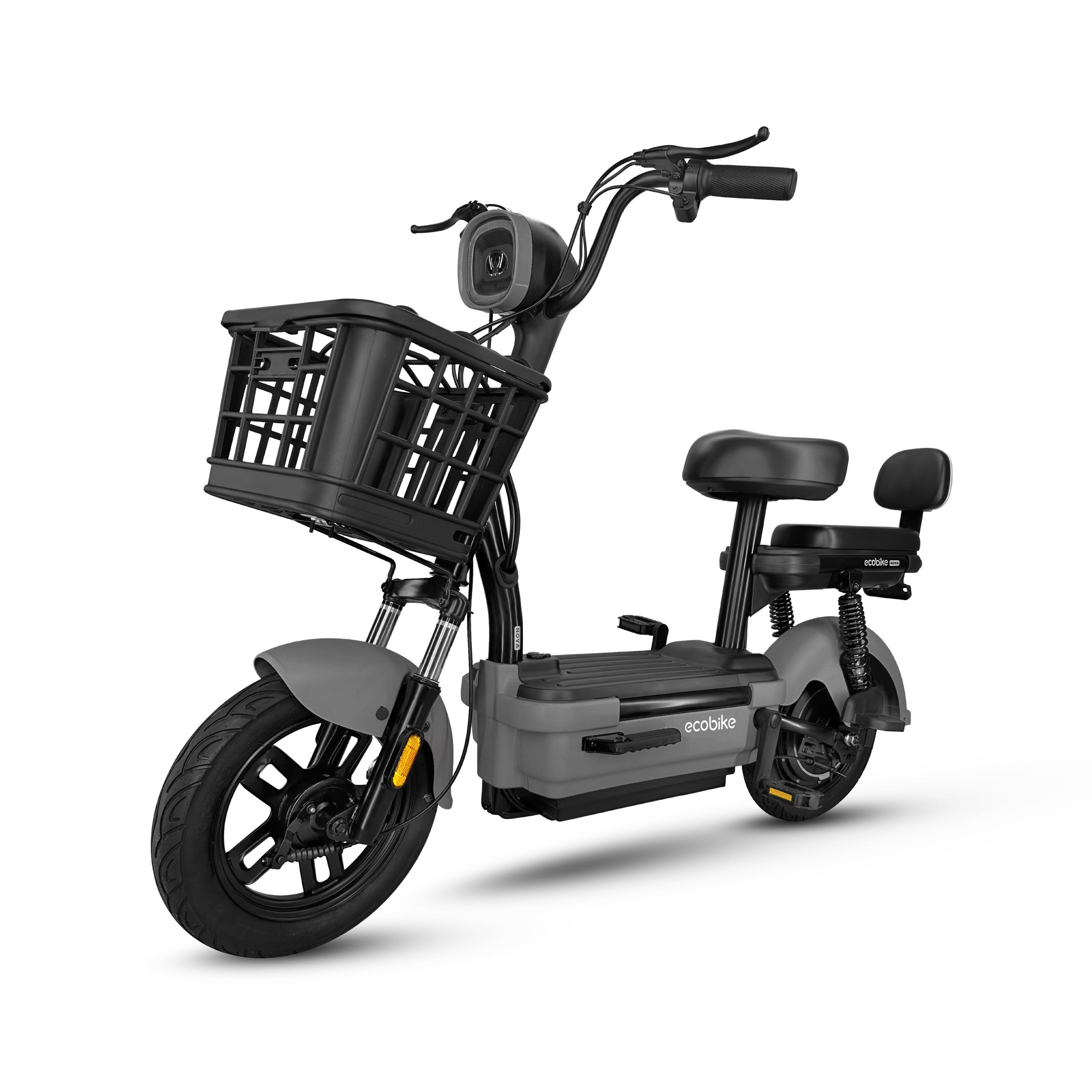 EVOBIKE Nova MINI |500W 48V 12Ah | электровелосипед с педалями, вторым сиденьем для пассажира, и дисплеем, серый 5156551 фото