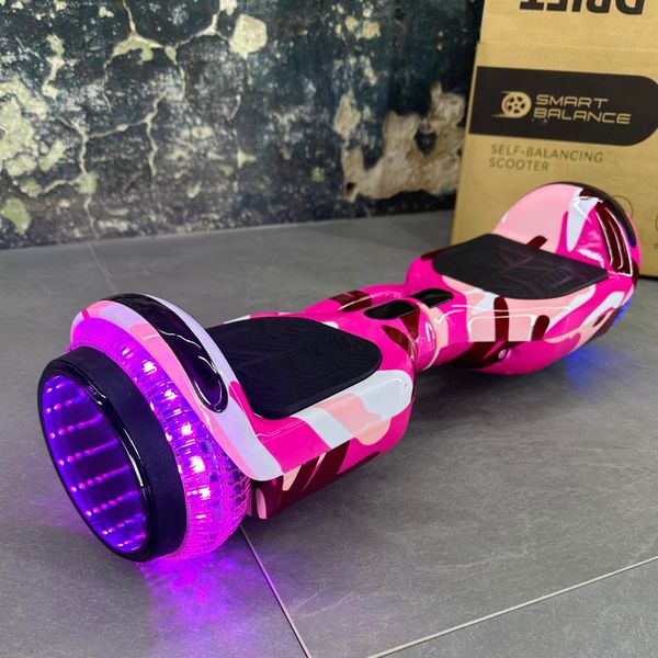 Гироборд SMART BALANCE U6 Infinity 2024 Розовый камуфляж с музыкой и LED-подсветкой колес 8006 фото