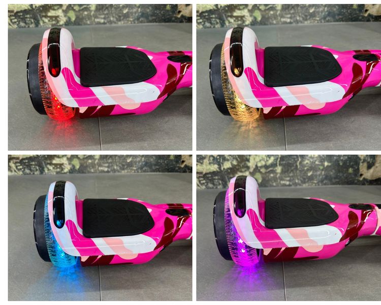 Гіроборд SMART BALANCE U6 Infinity 2024 Рожевий камуфляж з музикою і LED - підсвіткою колес 8006 фото