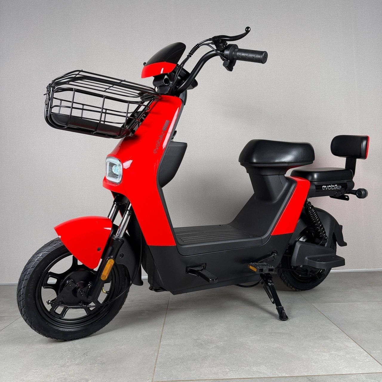 Электровелосипед EVOBIKE YOTA 800W 48V 20Ah Красный 14" Двухместный с двойной амортизацией, корзиной и сигнализацией 78654 фото
