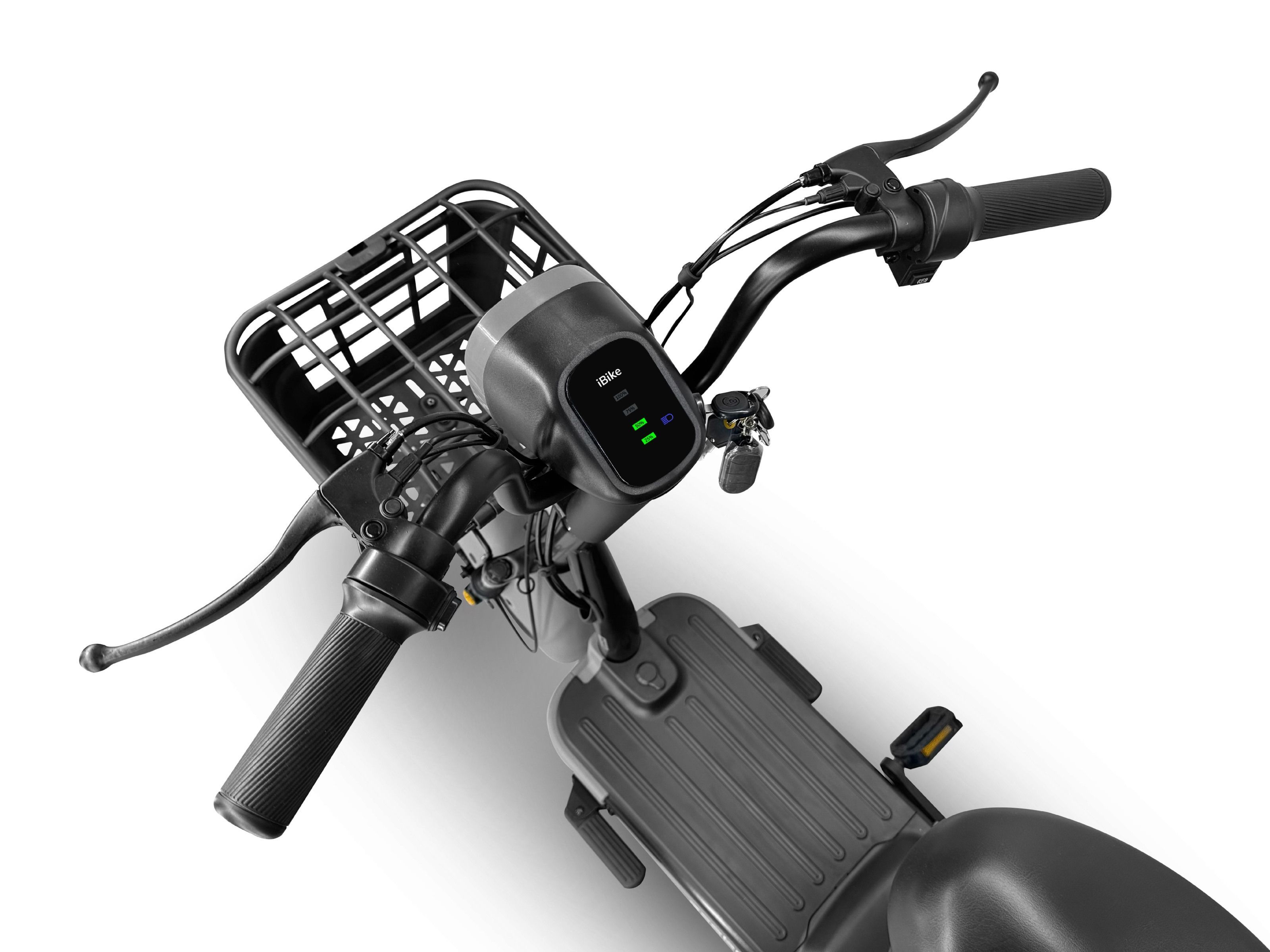EVOBIKE Nova MINI 500W 48V 12Ah електровелосипед з педалями, 2 сидіннями, поворотниками, дисплеєм і корзиною, сірий 1529272 фото
