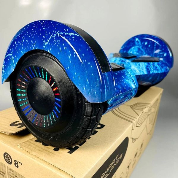Гироборд SMART BALANCE U8 Pro 2024 Синий Космос + Bluetooth колонка и подсветка колес 1577232345 фото