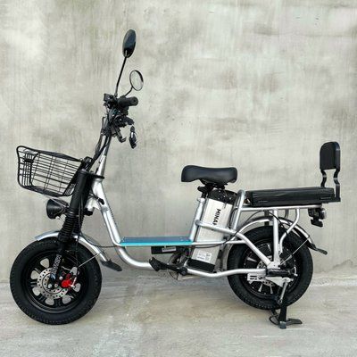 Електровелосипед MINAKO Monster 2024 20Ah 60V 1000W Хром | з розкладним сидінням - багажником 003678 фото