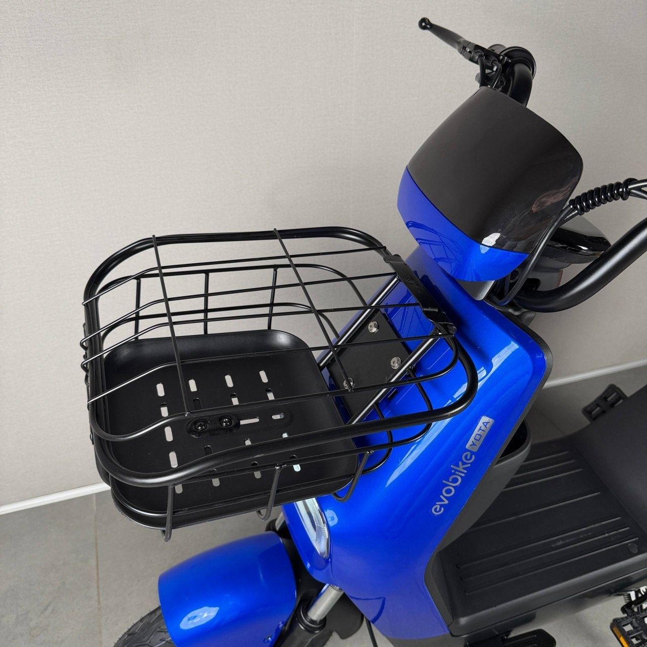 Електровелосипед EVOBIKE YOTA 800W 48V 20Ah Синій 14" Двомісний з подвійною амортизацією, кошиком та сигналізацією 895432 фото