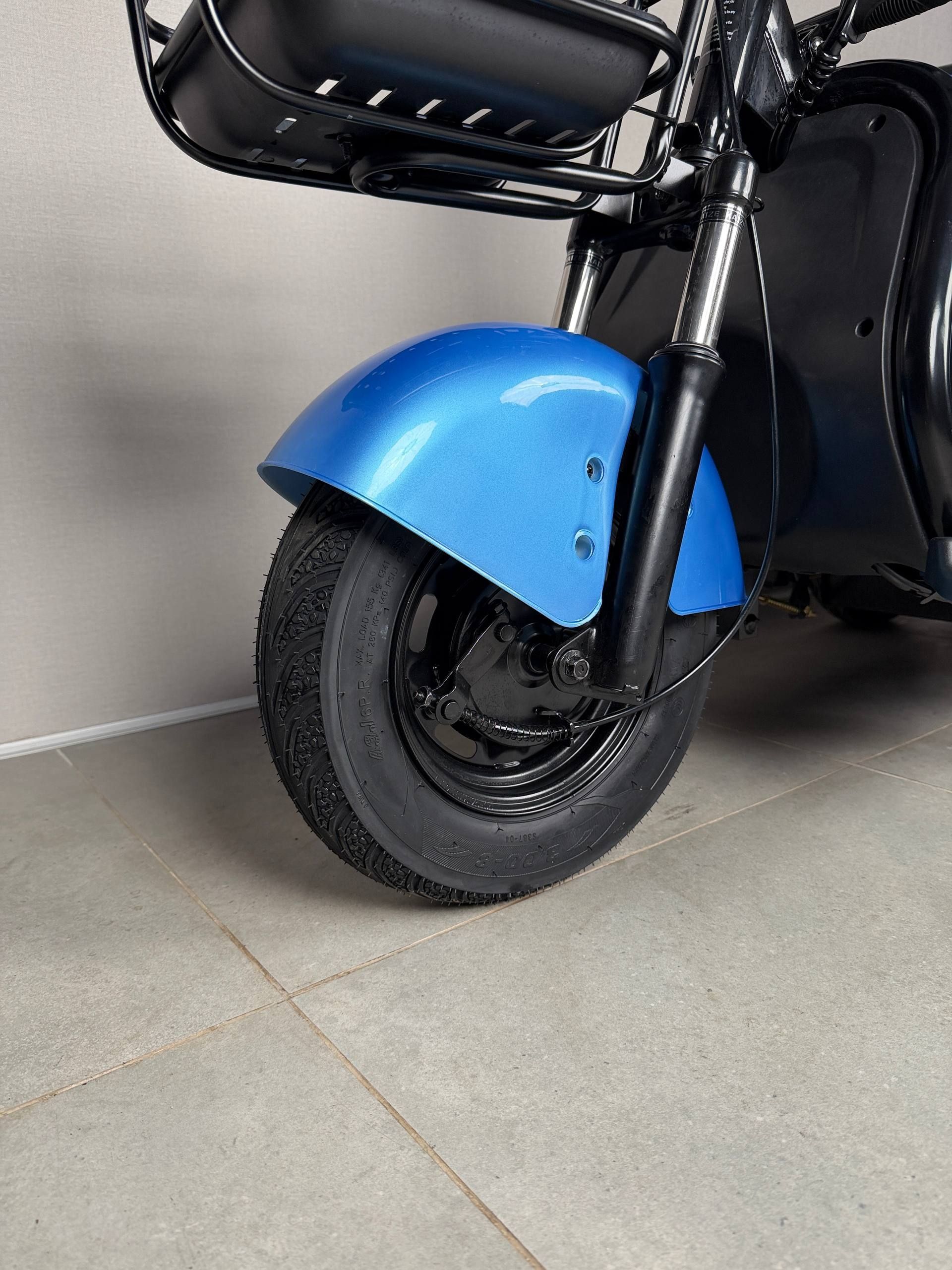 EVOBIKE Luna TRIO 1200W 60V 20Ah трехколесный электрический велосипед с пассажирским сиденьем и корзиной, синий океан 12765 фото