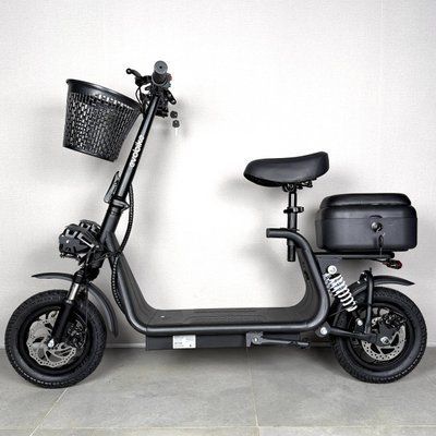 Електросамокат EVOBIKE Zen U12 MAX  чорний | 800W 48V 15Ah електросамокат з трьома фарами, корзинкою та кофером (модель 2026) 09856 фото