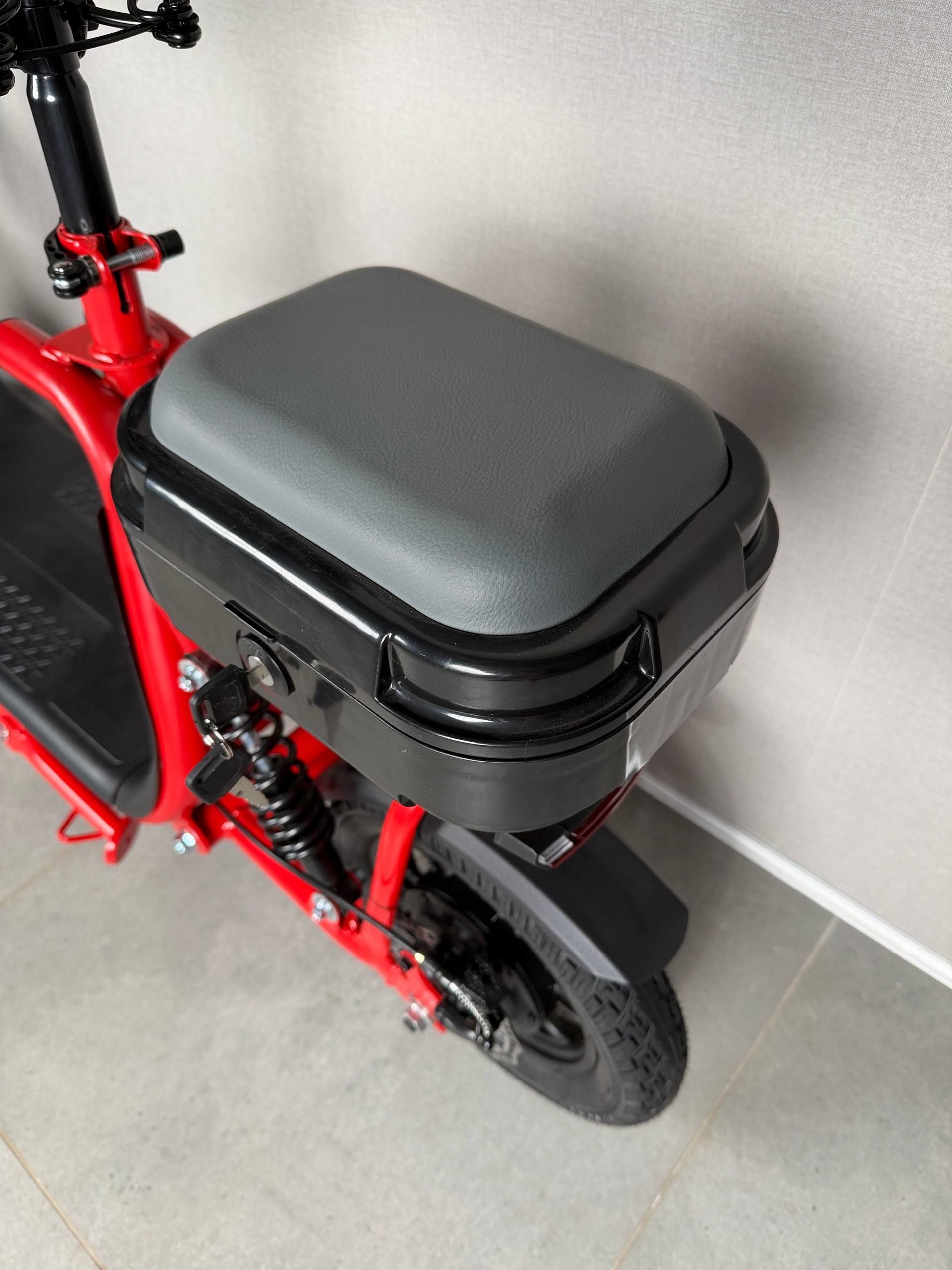 Електросамокат EVOBIKE Zen U12 MAX  червоний | 800W 48V 15Ah електросамокат з трьома фарами, корзинкою та кофером (модель 2026) 097854 фото