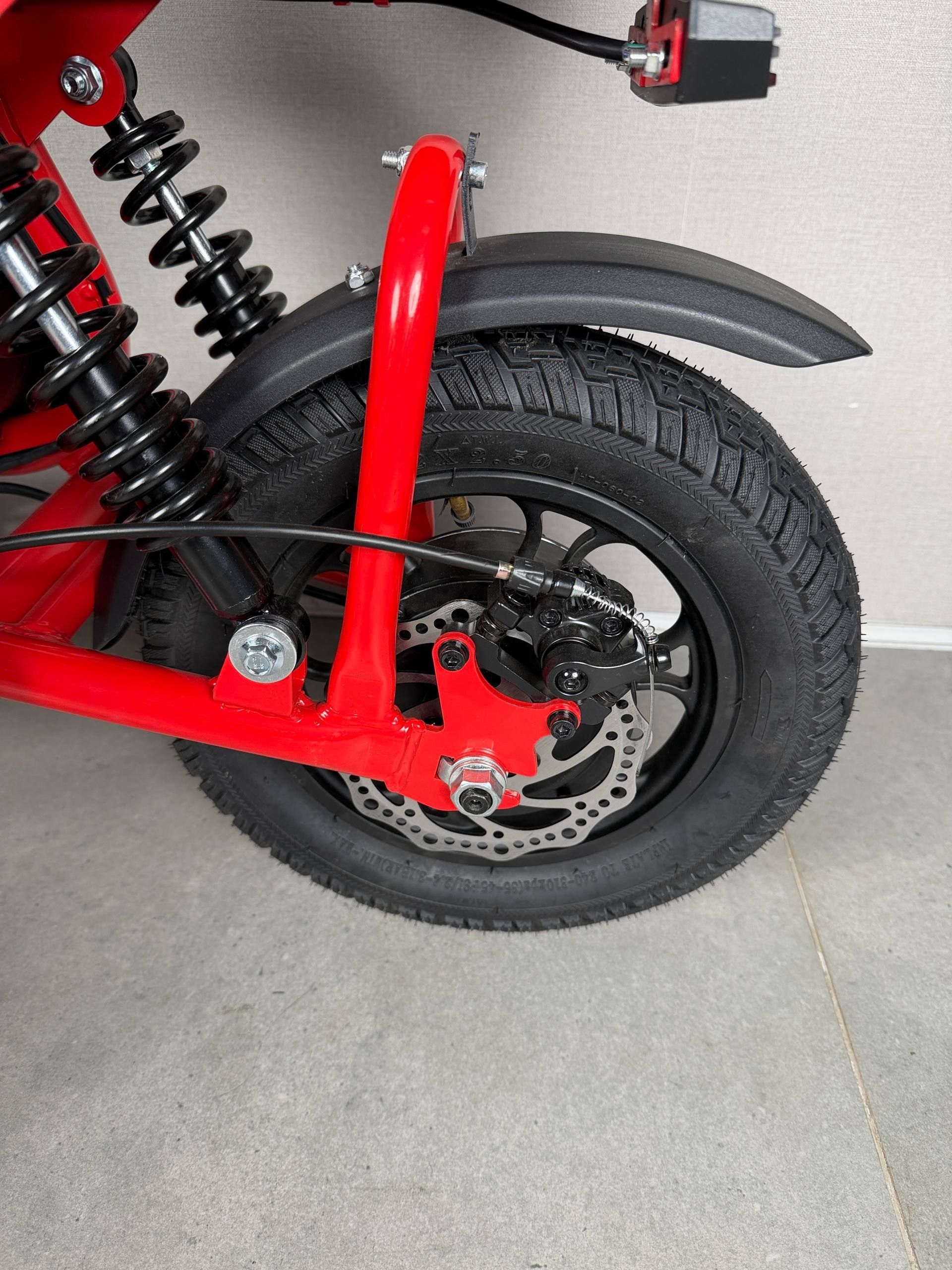 Електросамокат EVOBIKE Zen U12 MAX  червоний | 800W 48V 15Ah електросамокат з трьома фарами, корзинкою та кофером (модель 2026) 097854 фото