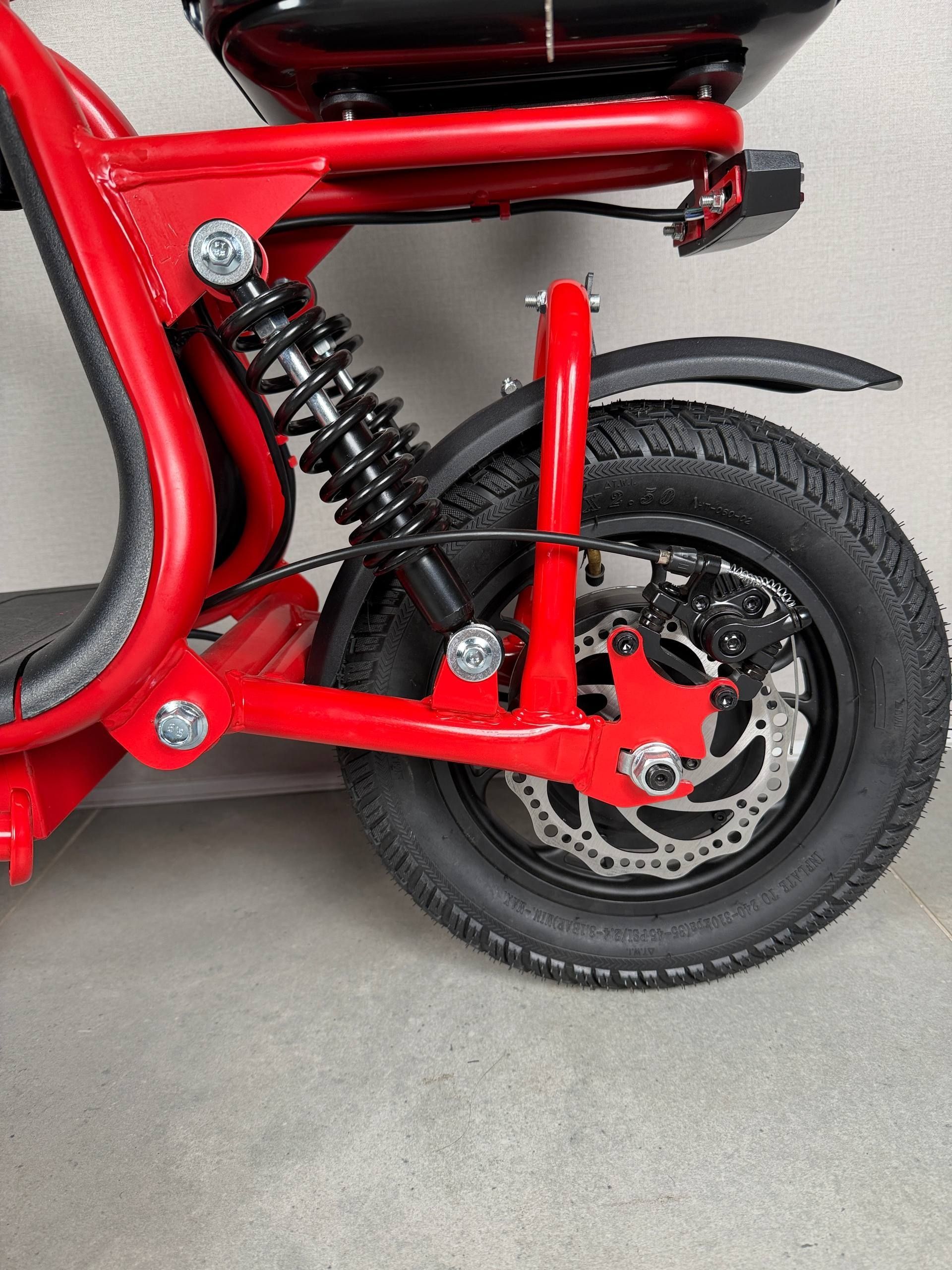 Електросамокат EVOBIKE Zen U12 MAX  червоний | 800W 48V 15Ah електросамокат з трьома фарами, корзинкою та кофером (модель 2026) 097854 фото