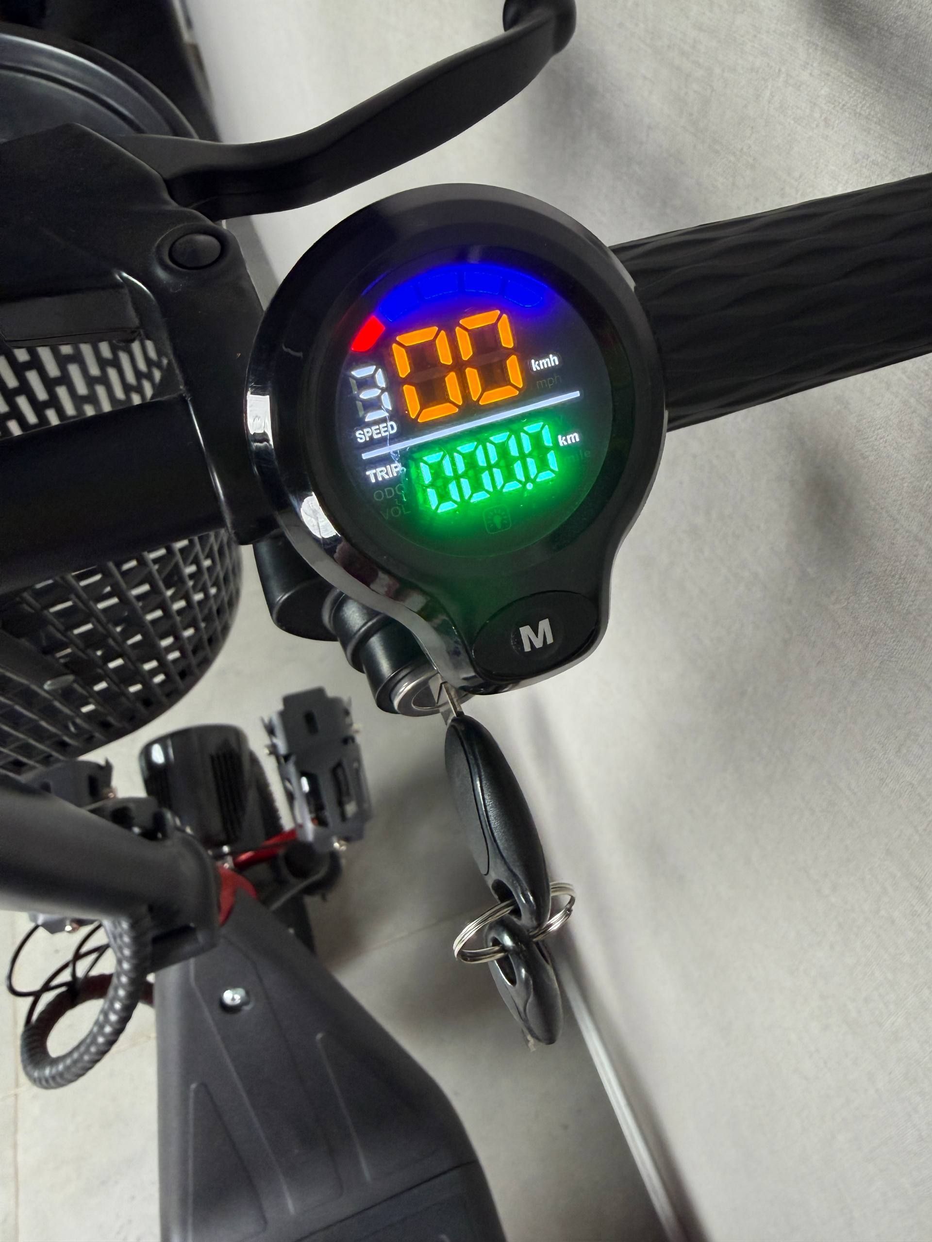 Електросамокат EVOBIKE Zen U12 MAX  червоний | 800W 48V 15Ah електросамокат з трьома фарами, корзинкою та кофером (модель 2026) 097854 фото