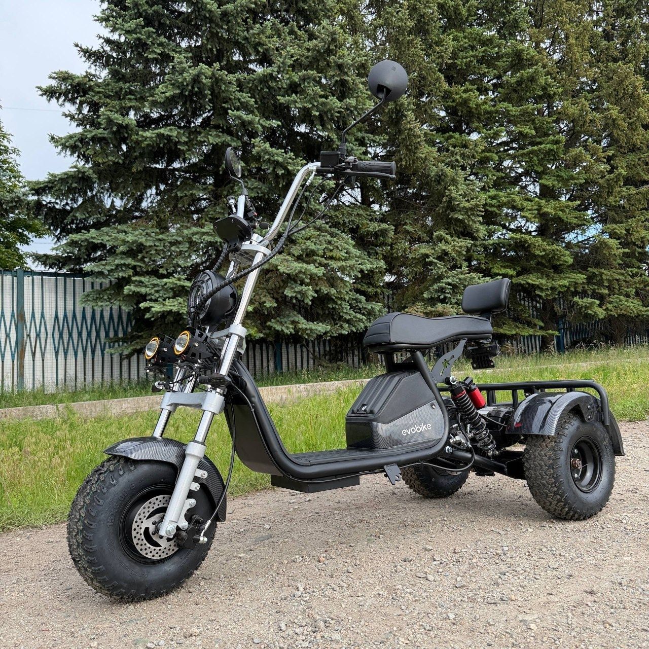 Електровелосипед EVOBIKE Grizzly X3 PRO карбон  | 24Ah 48V 2500W | трьохколісний з вантажним багажником  87544 фото