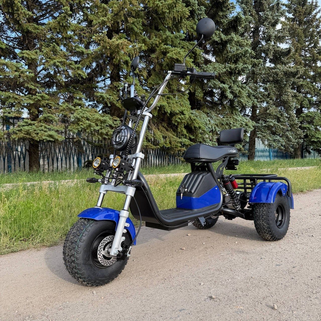 Электровелосипед EVOBIKE Grizzly X3 PRO синий | 24Ah 48V 2500W | трехколесный с грузовым багажником 87545 фото