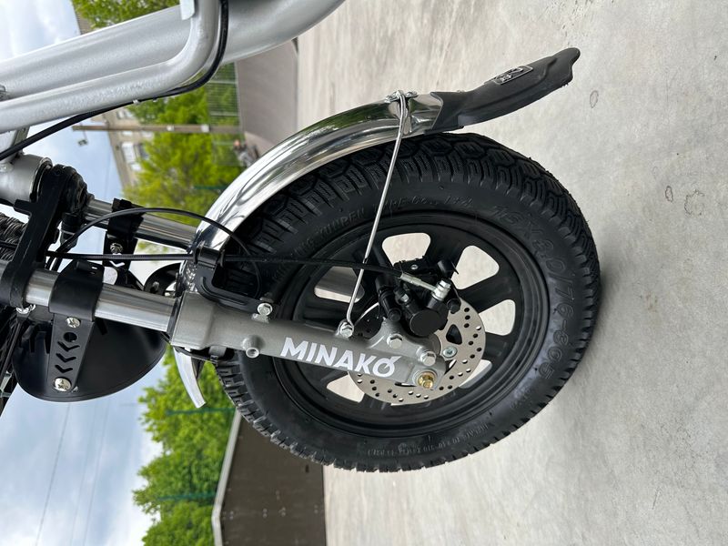 Вантажний електровелосипед MINAKO Monster 60V 20Ah 600W Chrome для кур'єрів з додаткови багажником 1751 фото