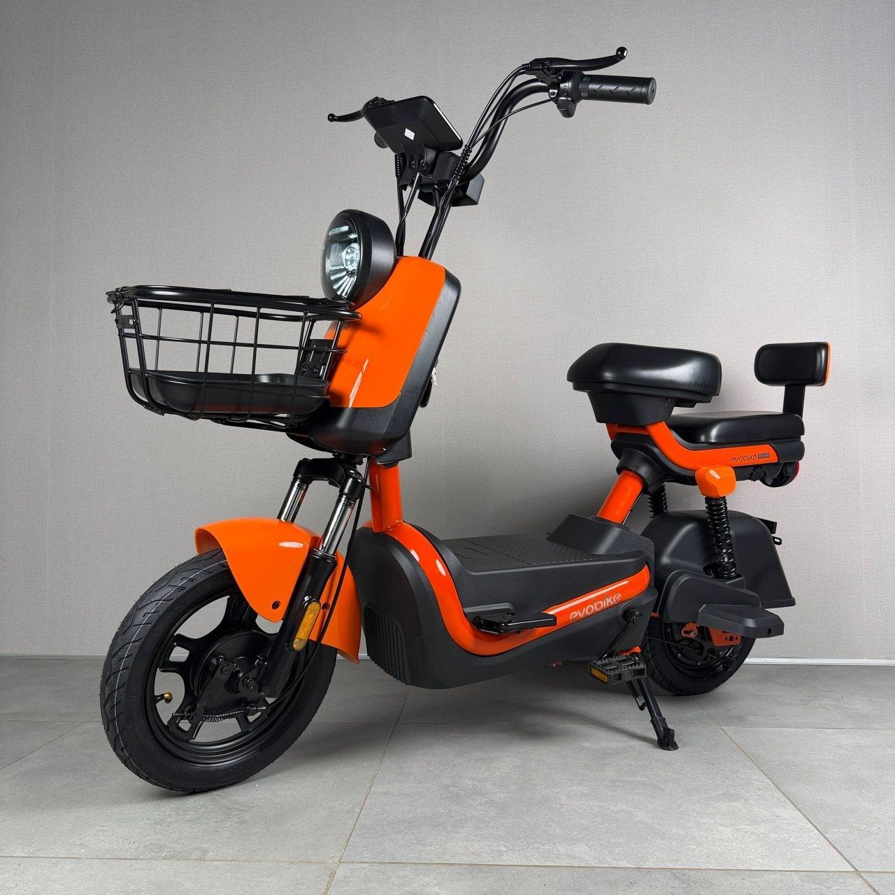 EVOBIKE Atlas PRO 800W 60V 20Ah | мощный компактный 14 дюймов электровелосипед с сиденьем для второго пассажира, большим дисплеем, педалями и аккумулятором максимальной емкости, оранжевый цвет 14270009 фото