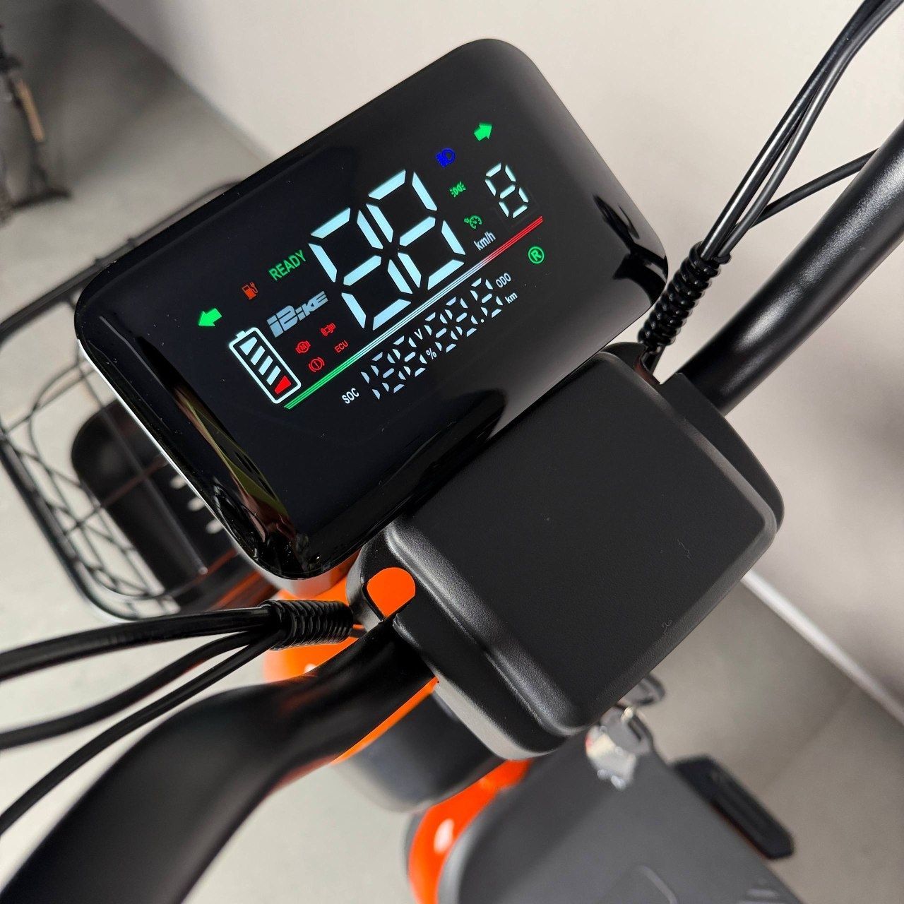 EVOBIKE Atlas PRO 800W 60V 20Ah | мощный компактный 14 дюймов электровелосипед с сиденьем для второго пассажира, большим дисплеем, педалями и аккумулятором максимальной емкости, оранжевый цвет 14270009 фото