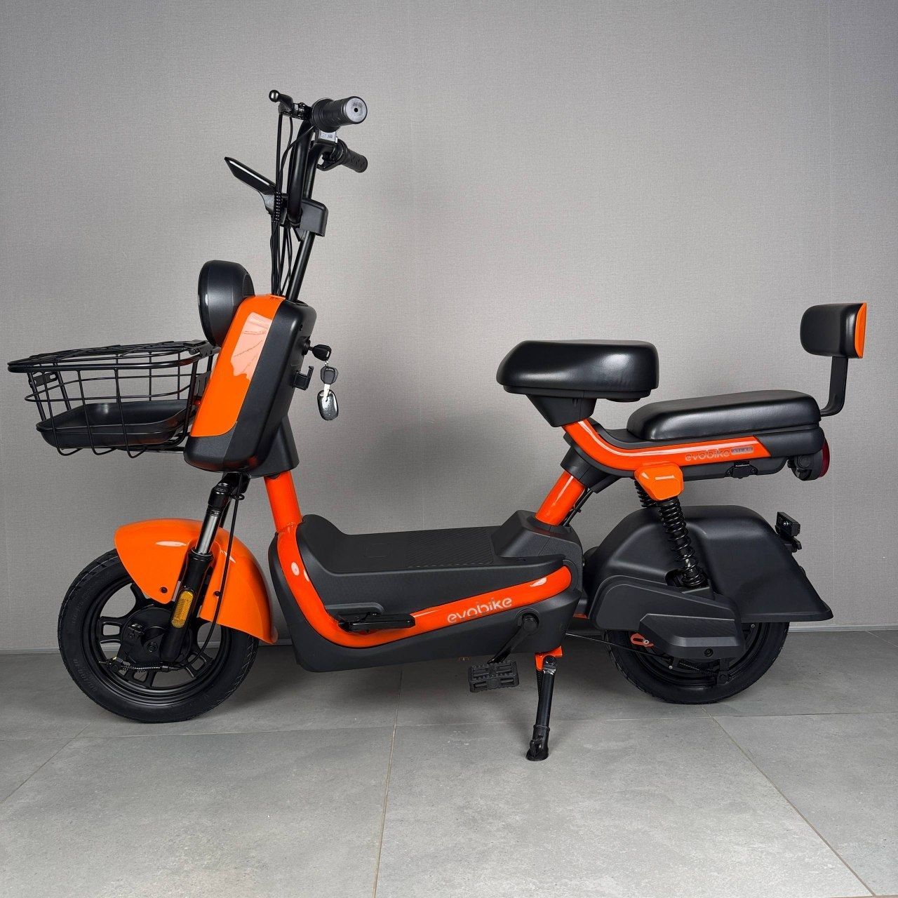 EVOBIKE Atlas PRO 800W 60V 20Ah | мощный компактный 14 дюймов электровелосипед с сиденьем для второго пассажира, большим дисплеем, педалями и аккумулятором максимальной емкости, оранжевый цвет 14270009 фото