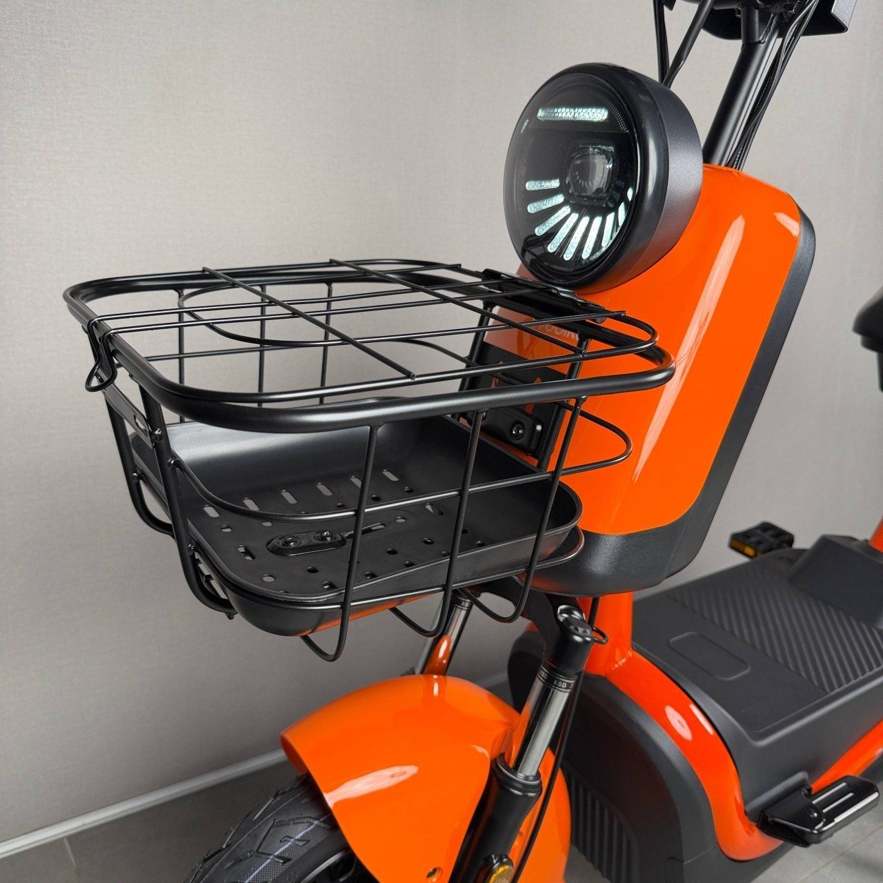 EVOBIKE Atlas PRO 800W 60V 20Ah | мощный компактный 14 дюймов электровелосипед с сиденьем для второго пассажира, большим дисплеем, педалями и аккумулятором максимальной емкости, оранжевый цвет 14270009 фото