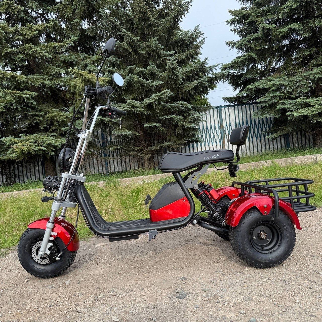 Електровелосипед EVOBIKE Grizzly X3 PRO червоний  | 24Ah 48V 2500W | трьохколісний з вантажним багажником  87546 фото