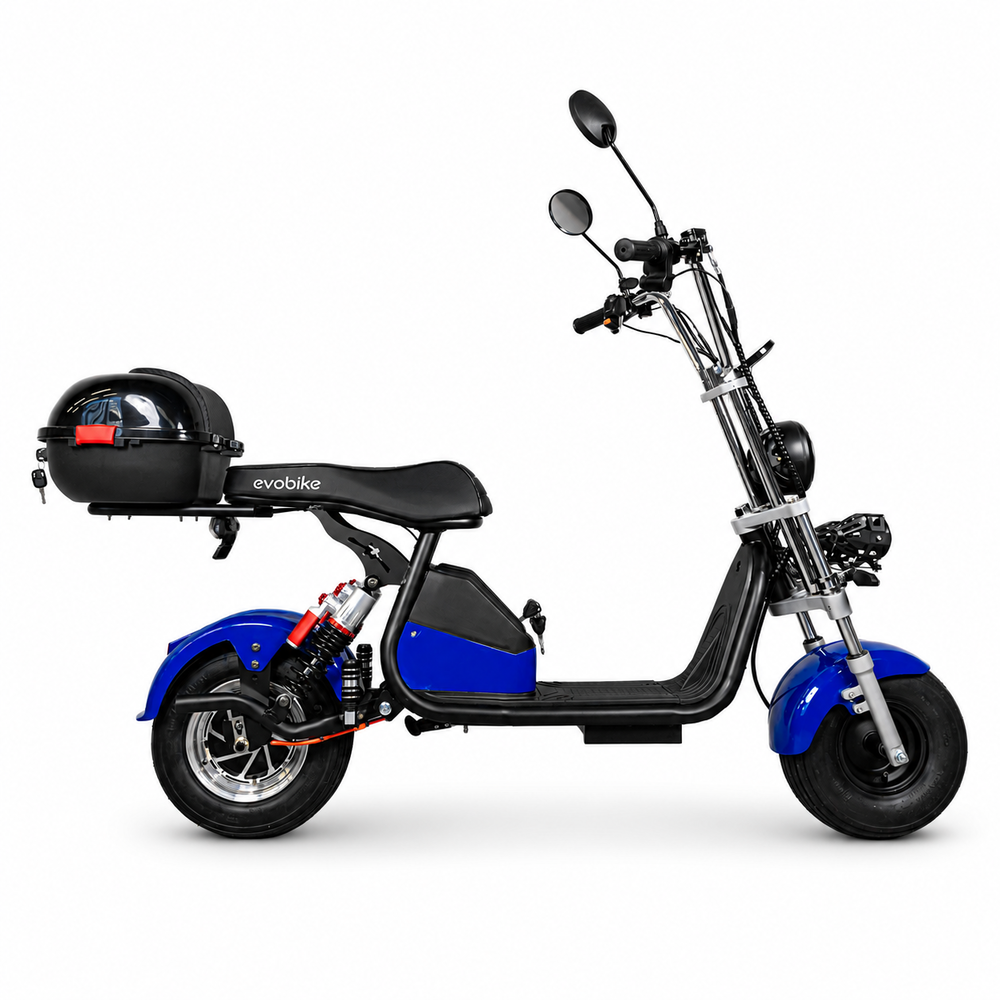 Электровелосипед EVOBIKE Spark X2 Pro в стиле CityCoco 2000W Li-ion 48V 24Ah, широкие 15&times;6 бескамерные колеса, и гидравлические тормоза, синий 7655 фото