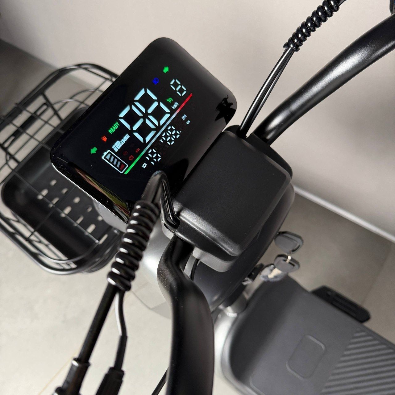 EVOBIKE Atlas PRO 800W 60V 20Ah | мощный компактный 14 дюймов электровелосипед с сиденьем для второго пассажира, большим дисплеем, педалями и аккумулятором максимальной емкости, серый графитовый цвет 14270012 фото