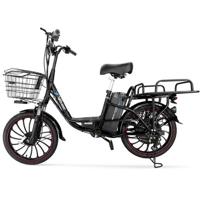 Електровелосипед GREEN GIANT U18 Eco MAX CARGO 18Ah 600W 20" чорний, з системою PAS + посиленим вантажним багажником 00342835 фото