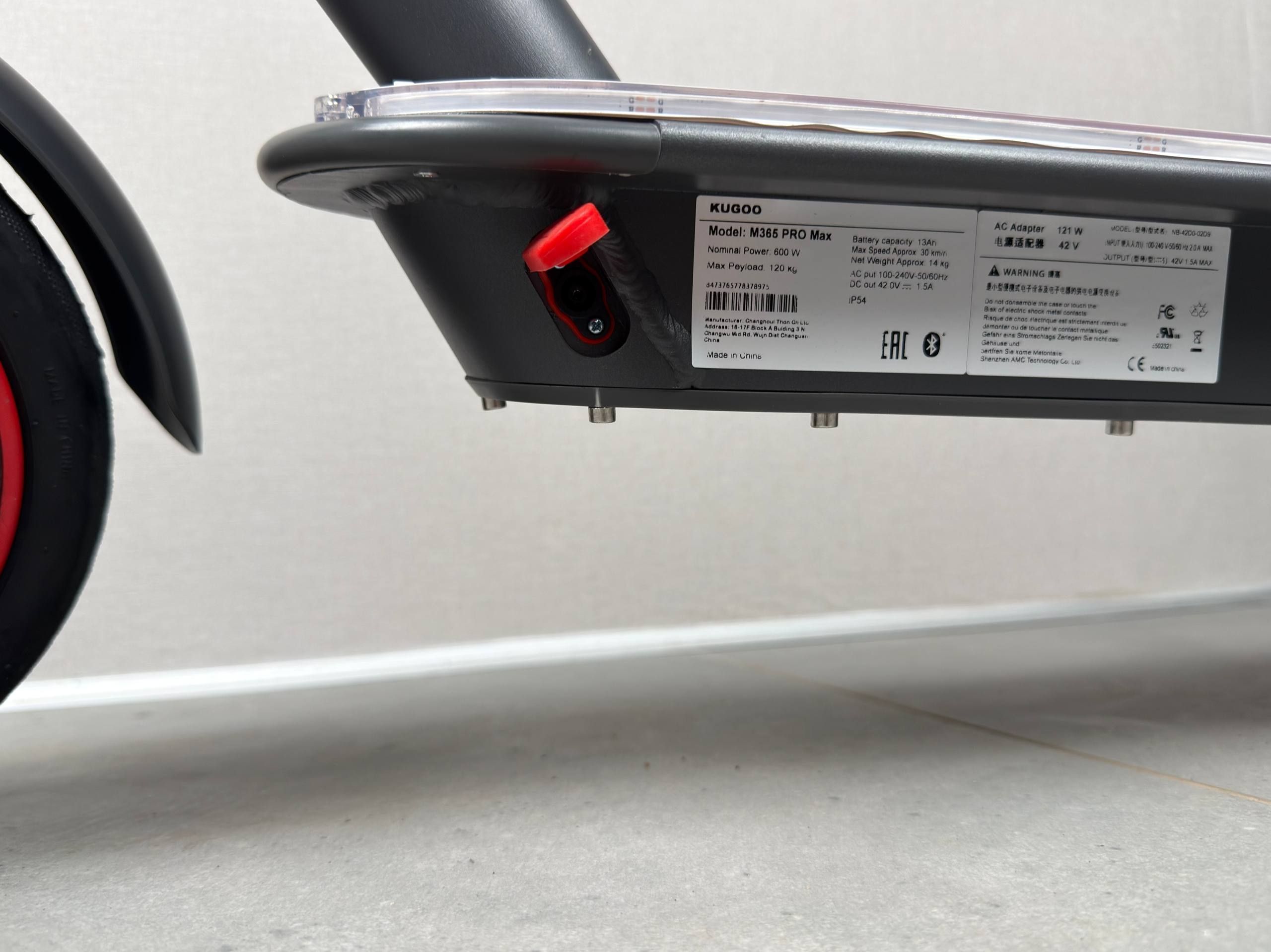 Електросамокат KUGOO PRO 5 LED Max 2026 сірий | 600W 36V 13Ah | з переднім амортизатором та надувними колесами (2026) 08345 фото