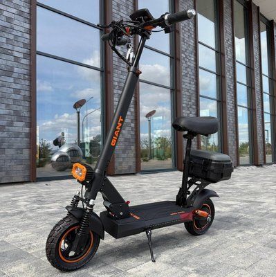 Электросамокат GIANT M10 PRO 1000W 48V 23Ah &mdash; OFF-ROAD 10.5", 50 км/ч, двойная амортизация, дисковые тормоза, с кофром и сиденьем 12092 фото