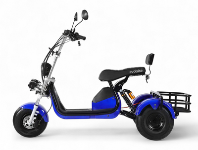 Электровелосипед EVOBIKE Grizzly X3 синий 21Ah 48V 2500W | трехколесный с грузовым багажником 200075 фото