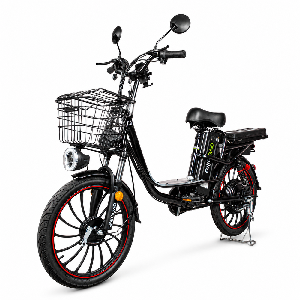 Электровелосипед EVOBIKE X-City U20 800W 48V 26Ah двухместный, 20" колеса, с двойной амортизацией, PAS и сиденьем-багажником 2 в 1 86542 фото