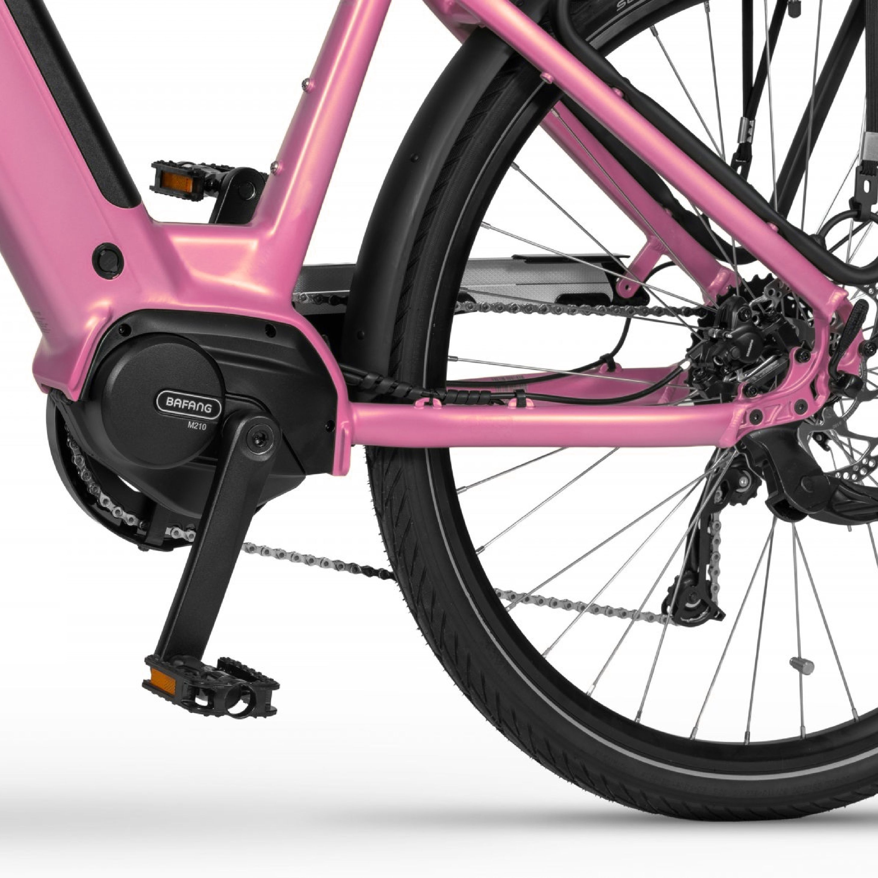 EVOBIKE Vivo N1 600W 48V 13Ah | стильный легкий электровелосипед для города, с колесами 26 дюймов, с корзиной на руле и LED-дисплеем, нежно розового цвета 1578-002 фото