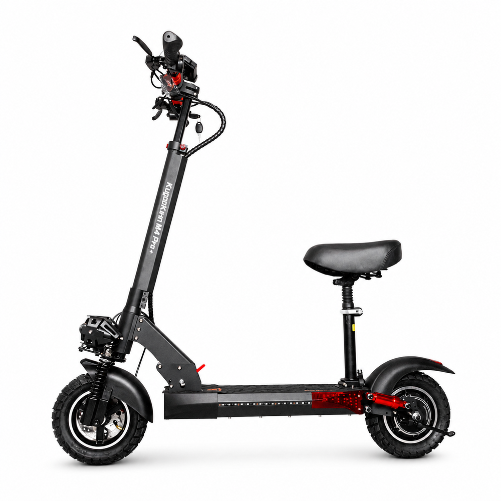 Електросамокат Kugoo Kirin M4 Pro Plus New |1200W 48V 18Ah |OFF ROAD 10.5" з NFC-дисплеєм, 3 LED-фарами, RGB-підсвіткою, поворотниками та подвійною амортизацією без сидінням. 567843 фото