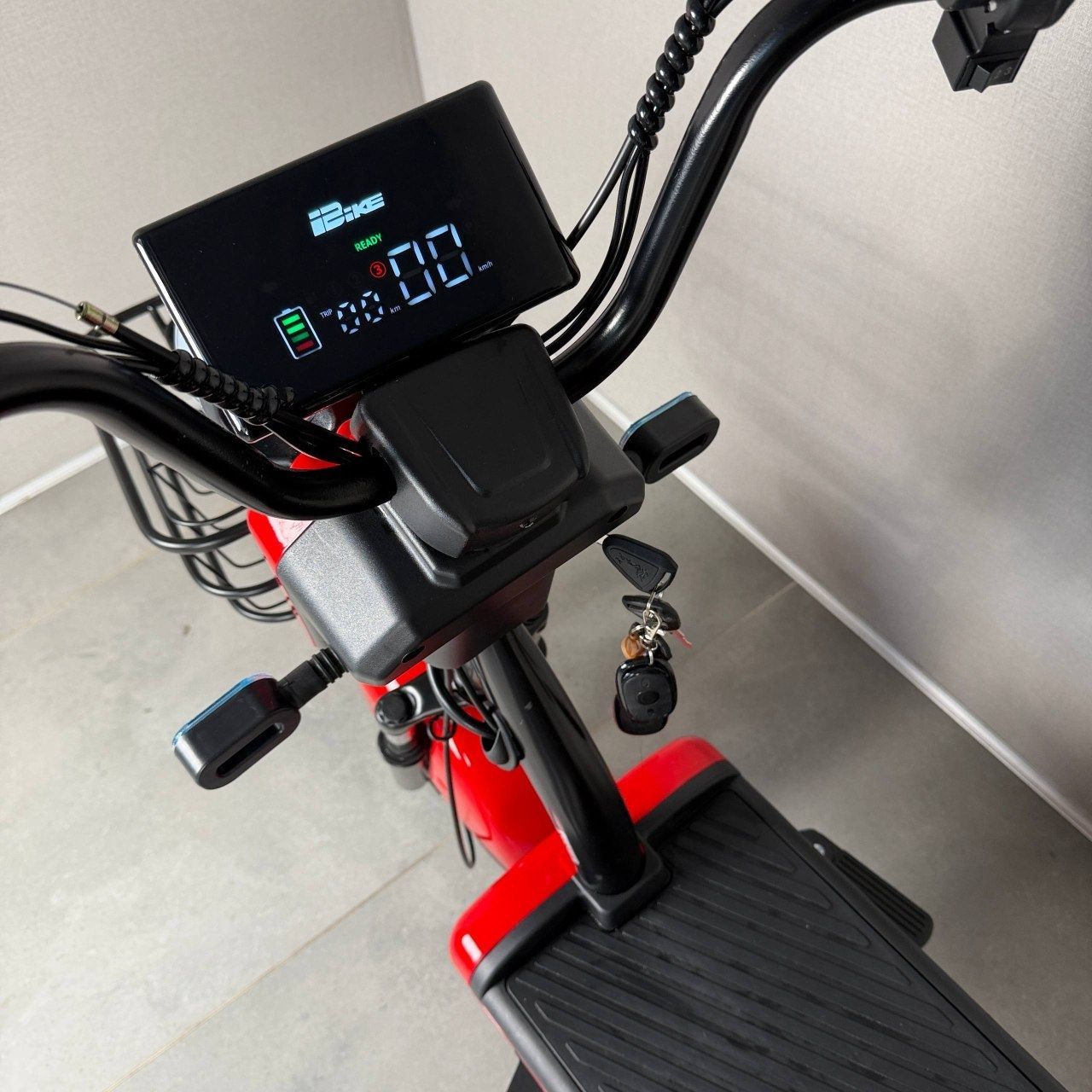 EVOBIKE Nova S 500W 48V 12Ah удобный электровелосипед с 2 сиденьями, корзиной и поворотниками, простой и надежный для города и села, красного цвета 19261409 фото
