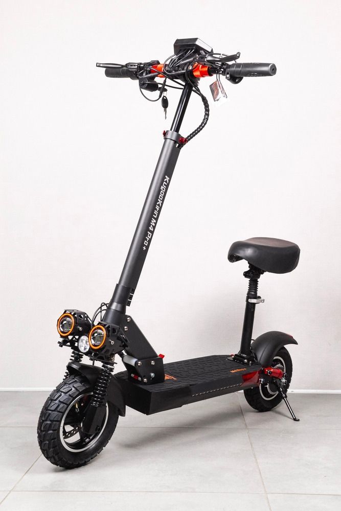 Електросамокат Kugoo Kirin M4 Pro Plus New |1200W 48V 18Ah |OFF ROAD 10.5" з NFC-дисплеєм, 3 LED-фарами, RGB-підсвіткою, поворотниками та подвійною амортизацією без сидінням. 567843 фото