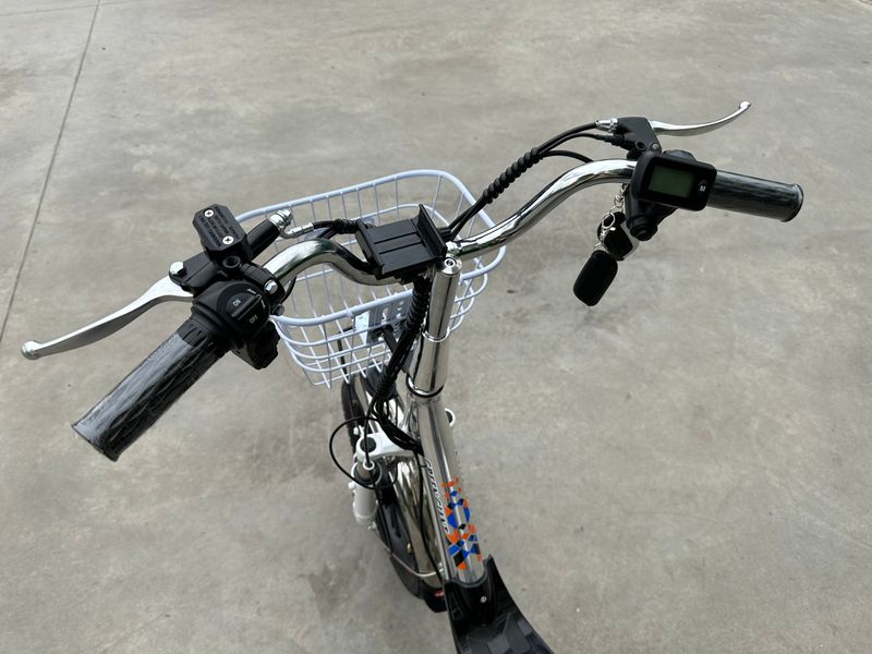 Електровелосипед GREEN GIANT 18" (18Ah 600W 48V) Chrome з мʼяким сидінням   1740 фото