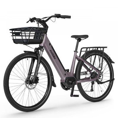 EVOBIKE Vivo N1 600W | 48V 13Ah | стильний легкий електровелосипед для міста, з колесами 26 дюймів, з корзиною на рулі і LED - дисплеєм, графітового (сірого) кольору 1578-005 фото