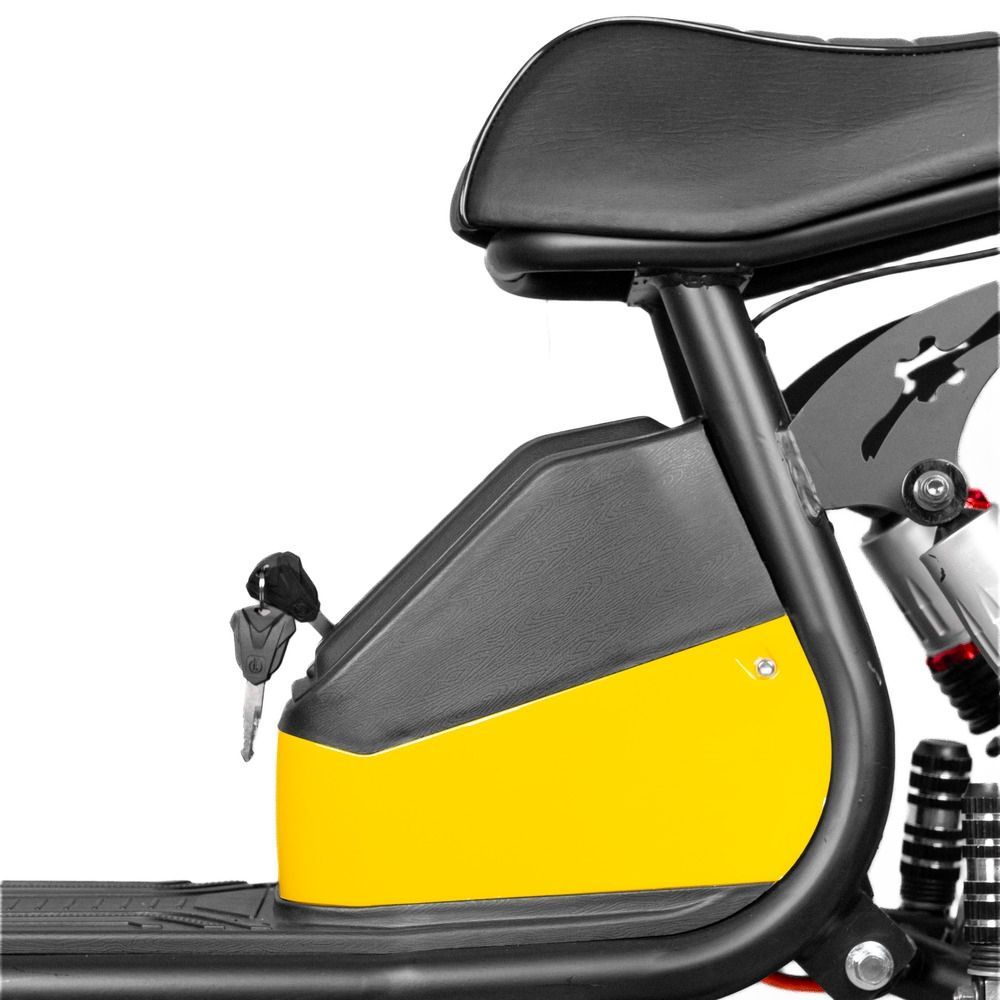 Электровелосипед EVOBIKE Spark X2 Pro в стиле CityCoco 2000W Li-ion 48V 24Ah, широкие 15&times;6 бескамерные колеса, и гидравлические тормоза, желтый 7656 фото